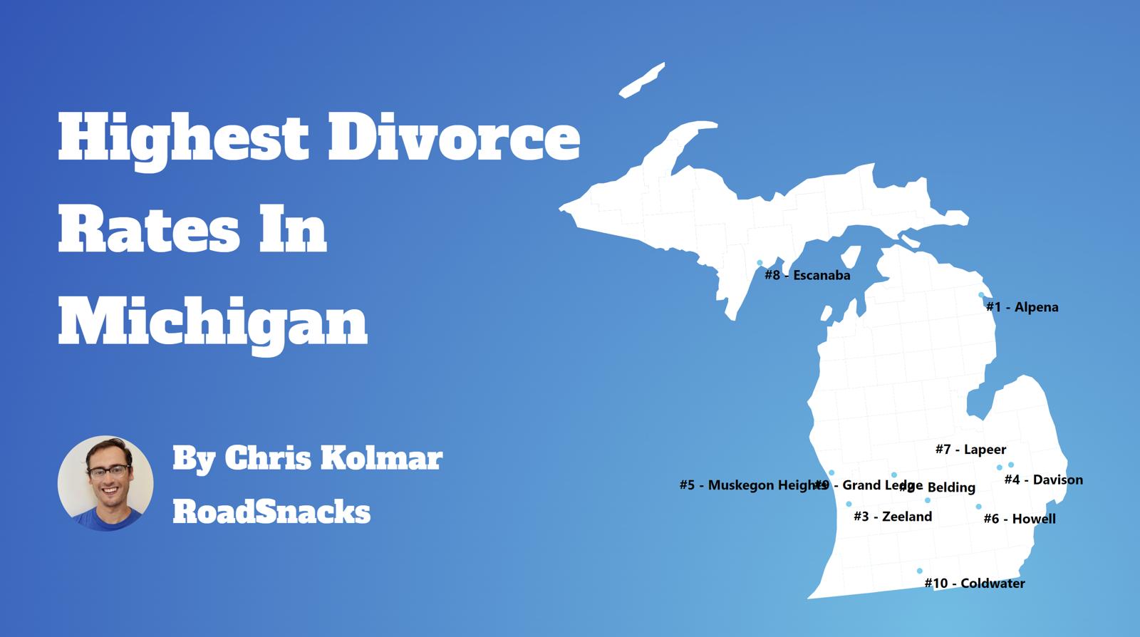 Cities With Highest Divorce Rate In Michigan Map