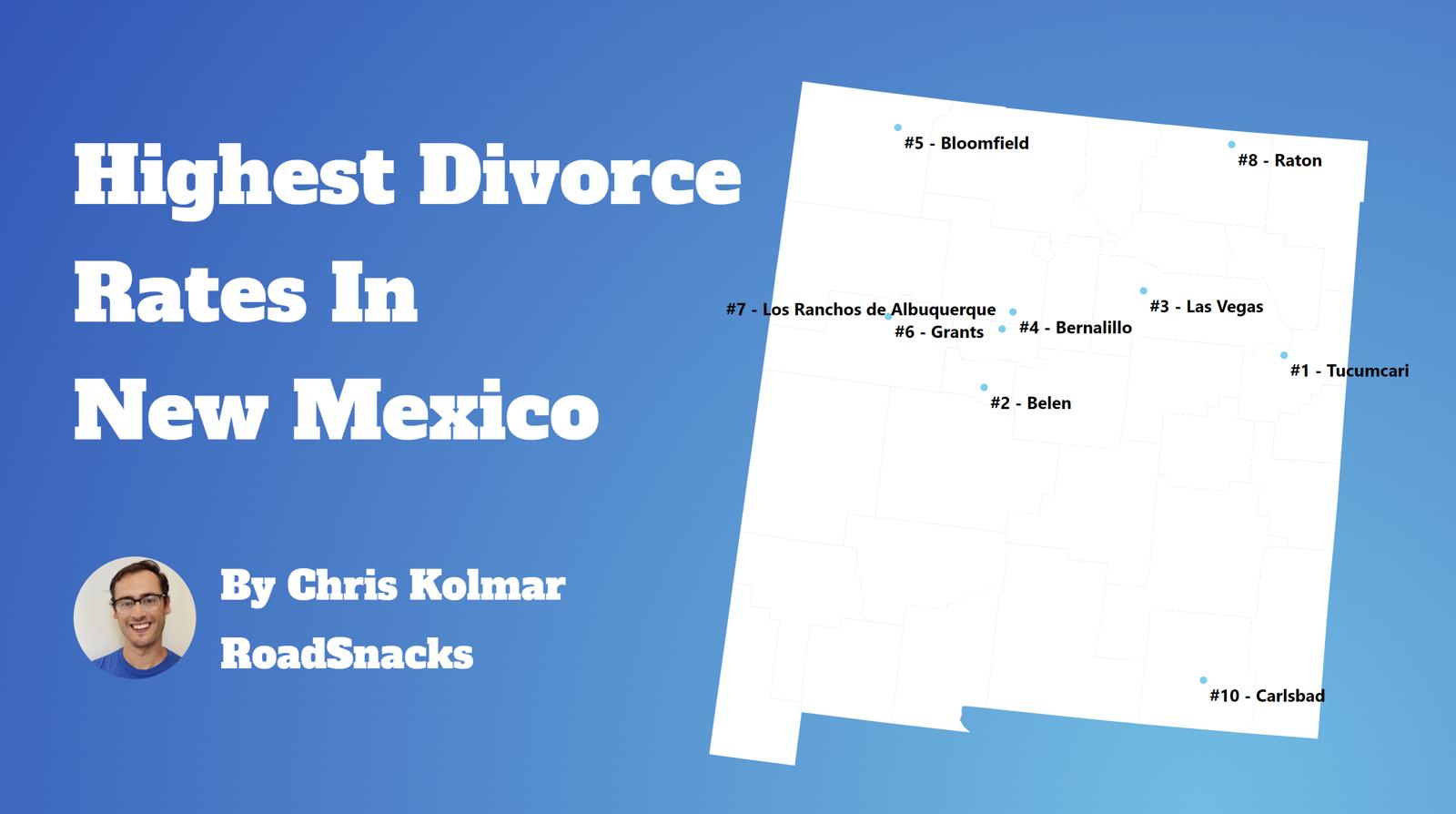 Cities With Highest Divorce Rate In New Mexico Map