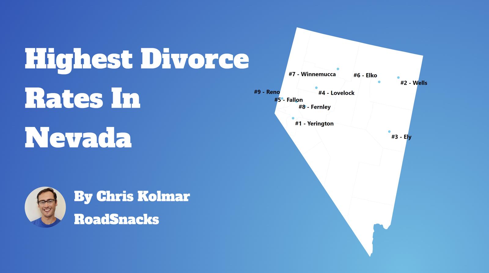 Cities With Highest Divorce Rate In Nevada Map