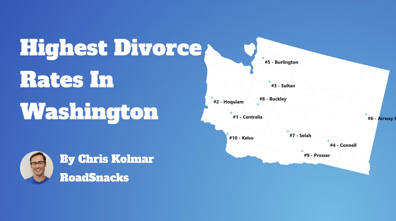 Cities With Highest Divorce Rate In Washington Map