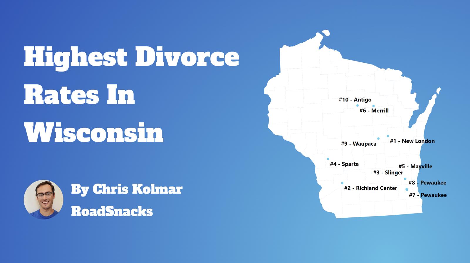 Cities With Highest Divorce Rate In Wisconsin Map