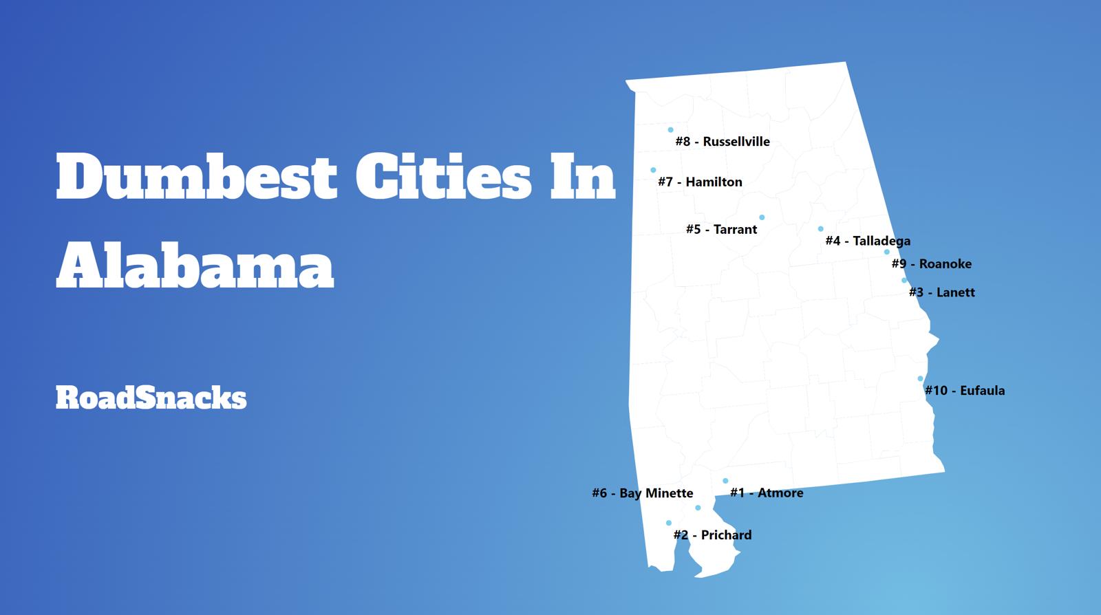 Dumbest Cities In Alabama Map