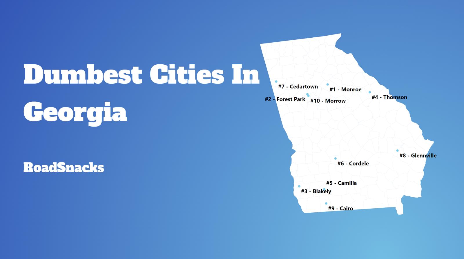 Dumbest Cities In Georgia Map