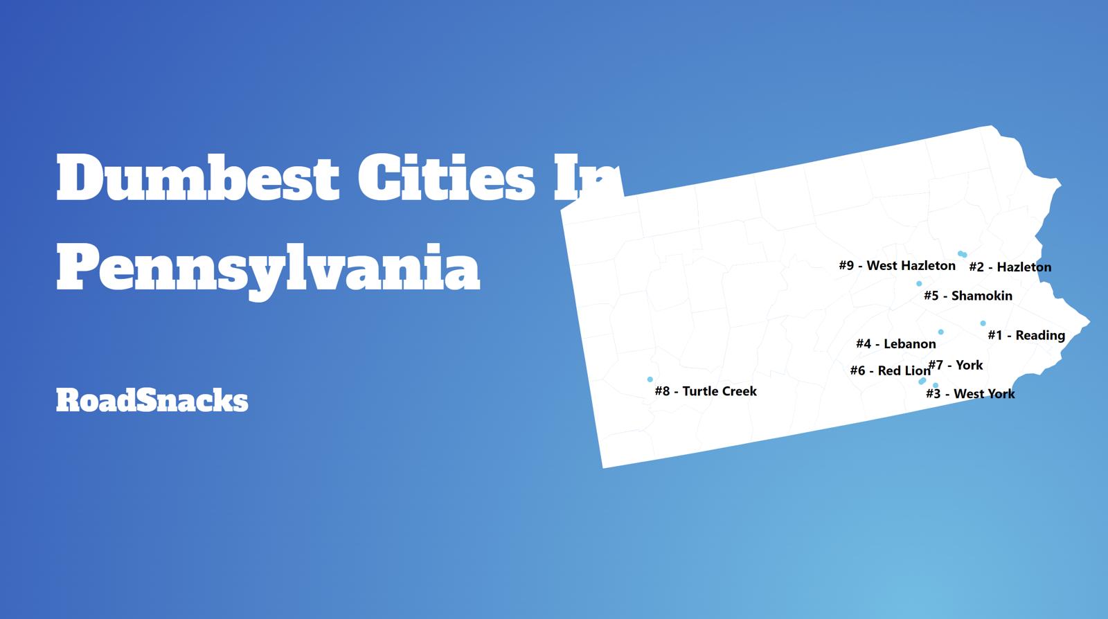 Dumbest Cities In Pennsylvania Map