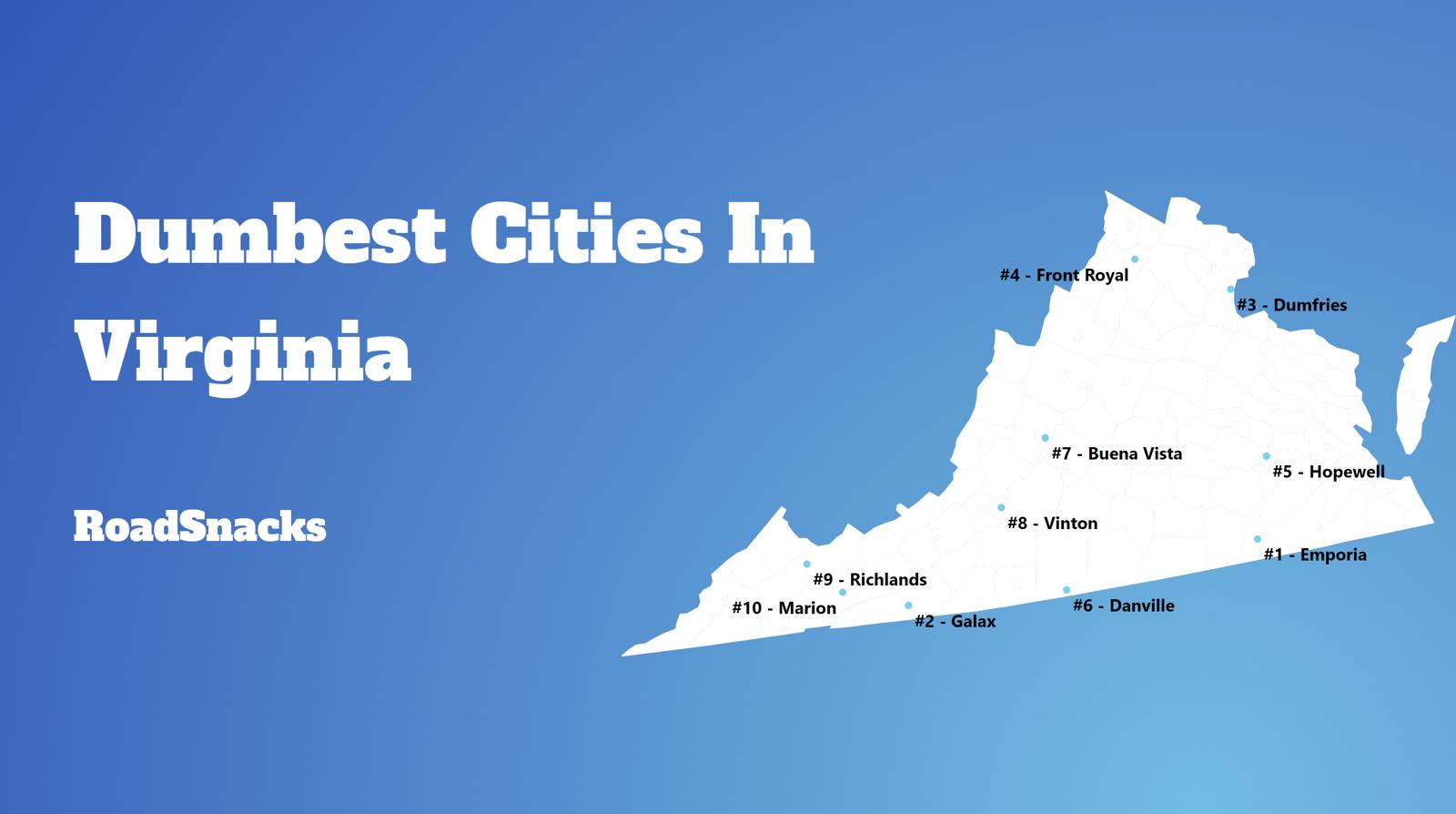 Dumbest Cities In Virginia Map