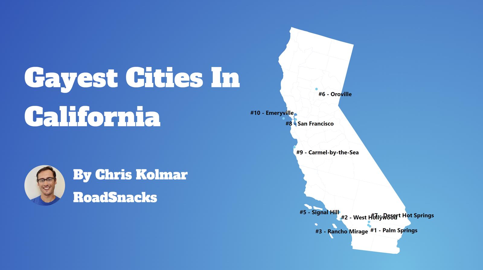Gayest Cities In California Map