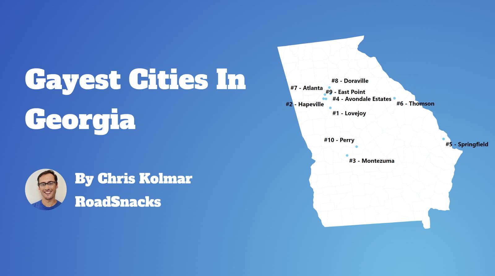 Gayest Cities In Georgia Map