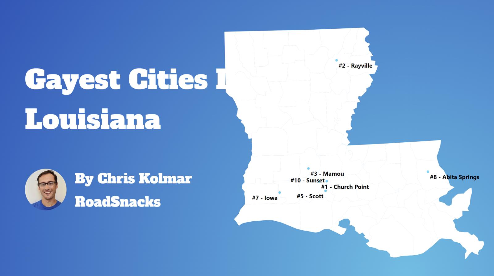 Gayest Cities In Louisiana Map