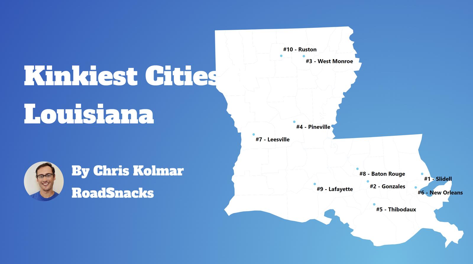 Kinkiest Cities In Louisiana Map