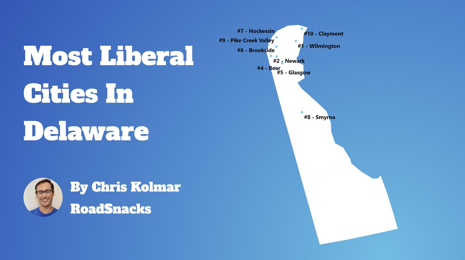 Most Liberal Cities In Delaware Map