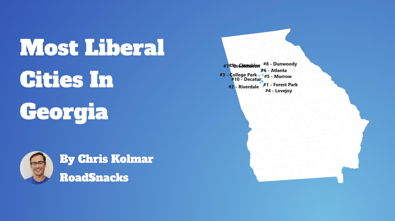 Most Liberal Cities In Georgia Map