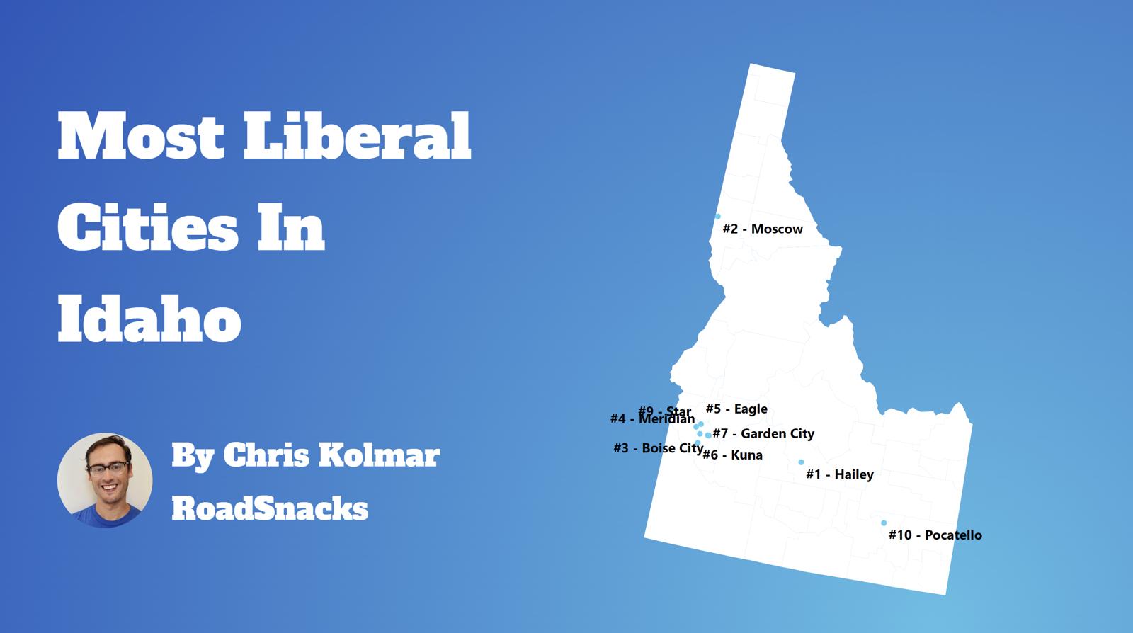 Most Liberal Cities In Idaho Map