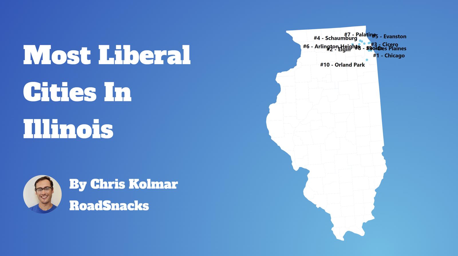 Most Liberal Cities In Illinois Map