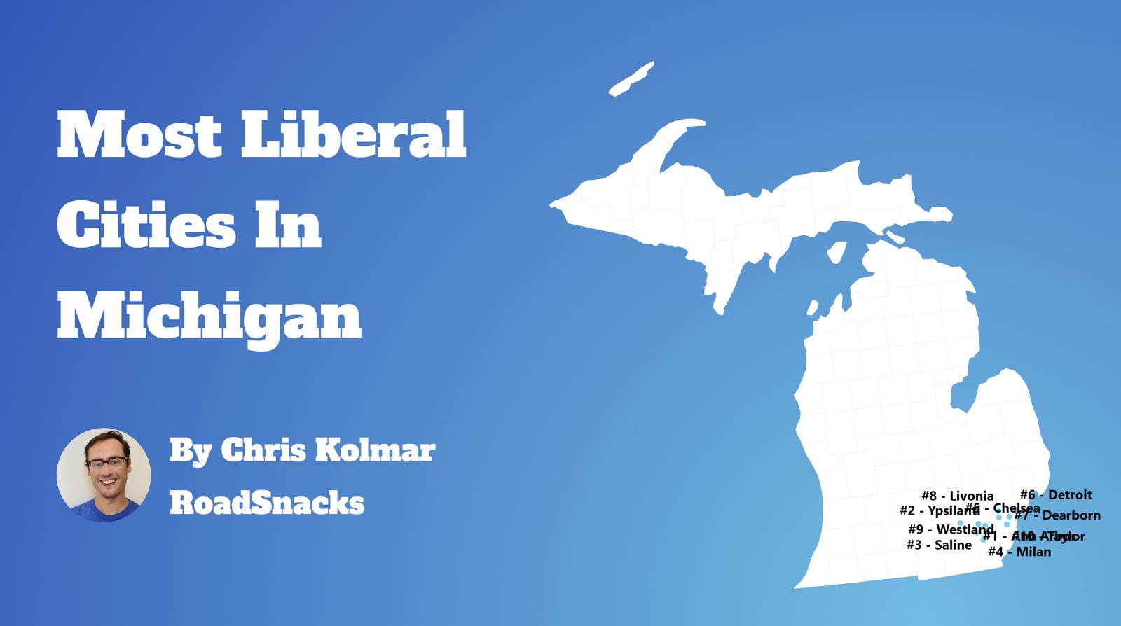 Most Liberal Cities In Michigan Map