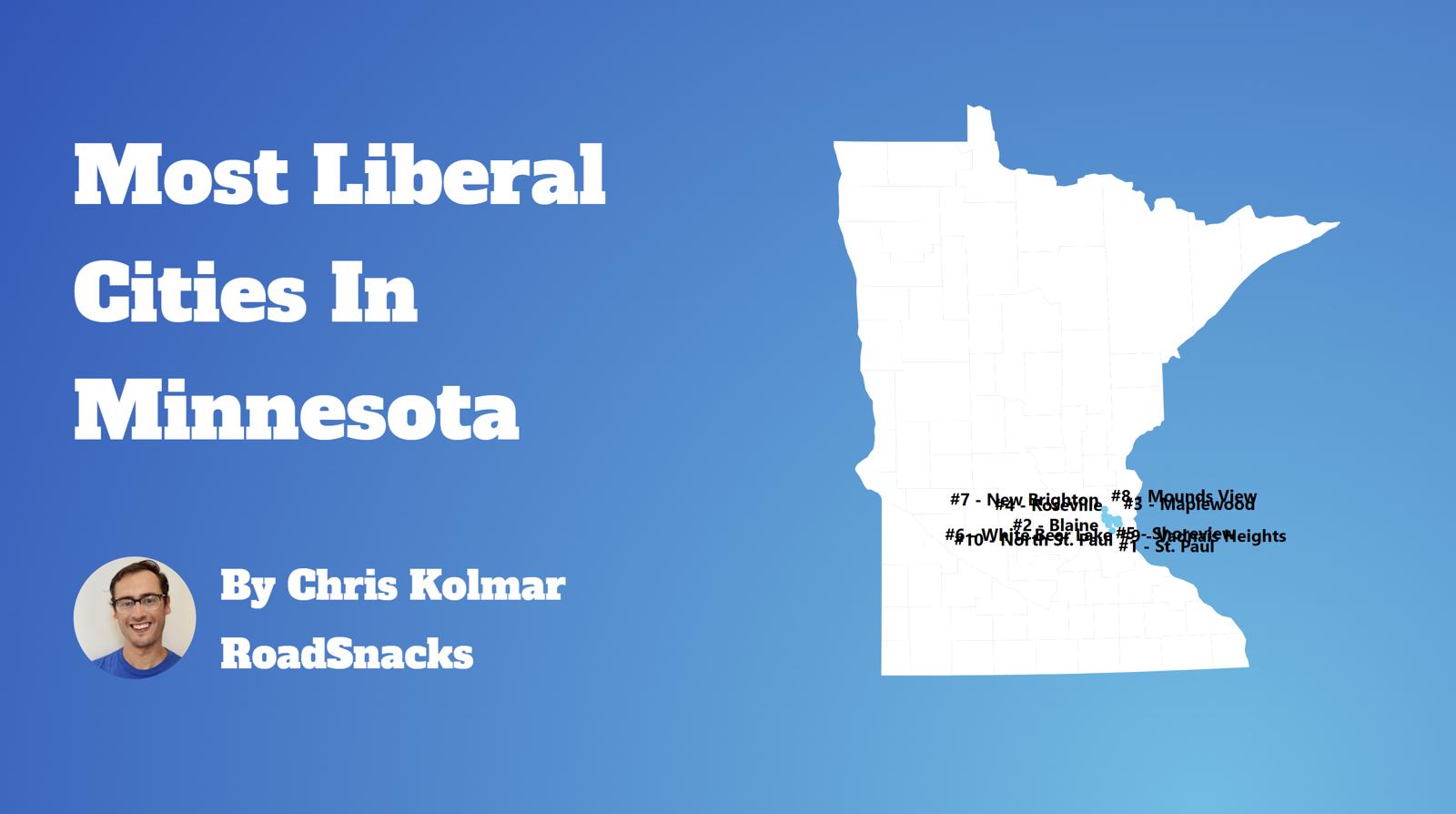 Most Liberal Cities In Minnesota Map