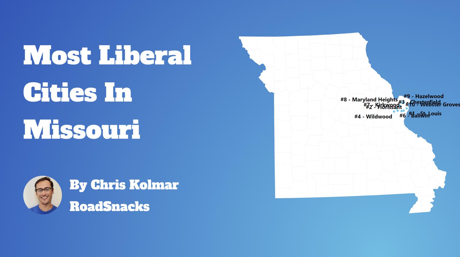 Most Liberal Cities In Missouri Map