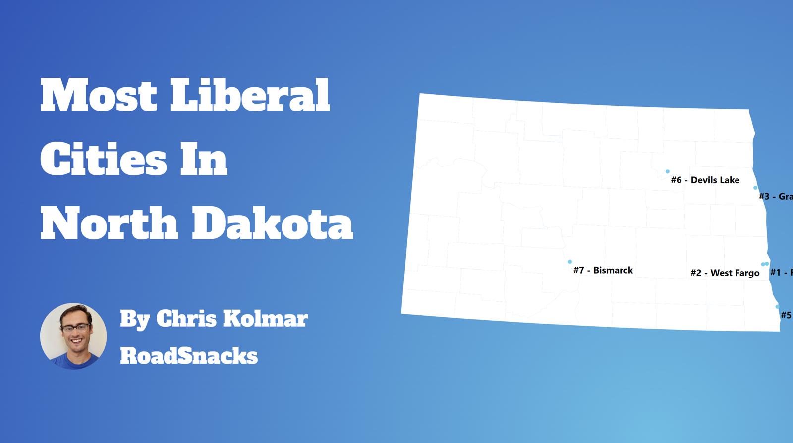 Most Liberal Cities In North Dakota Map