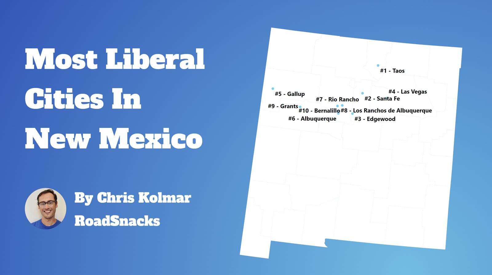 Most Liberal Cities In New Mexico Map