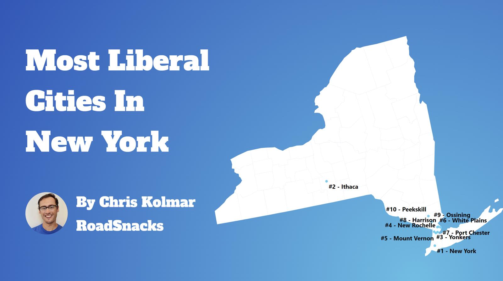 Most Liberal Cities In New York Map