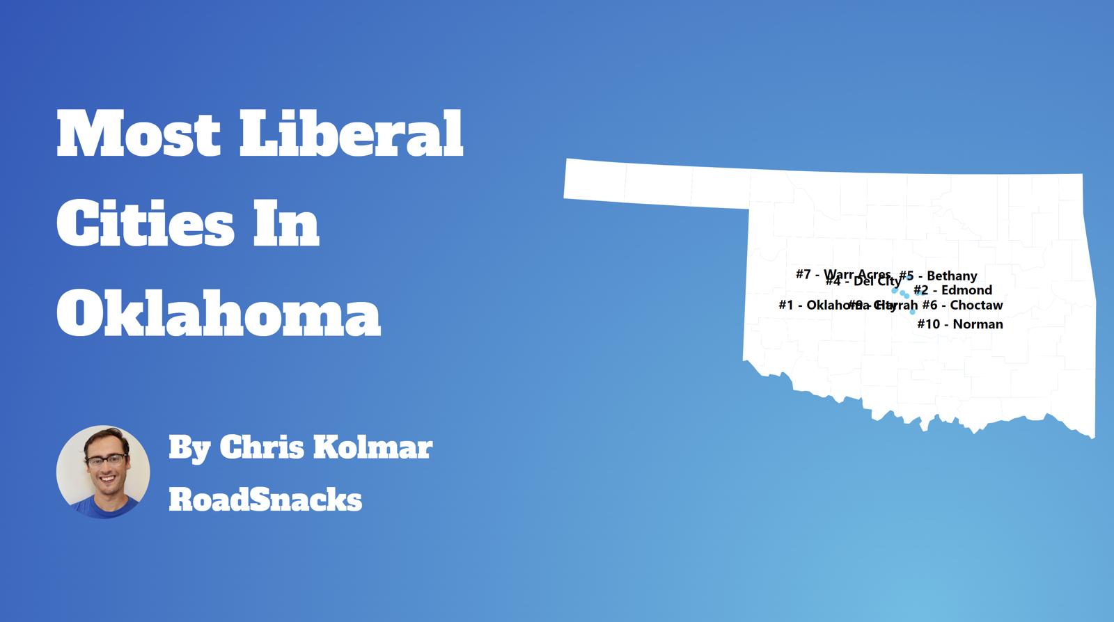 Most Liberal Cities In Oklahoma Map