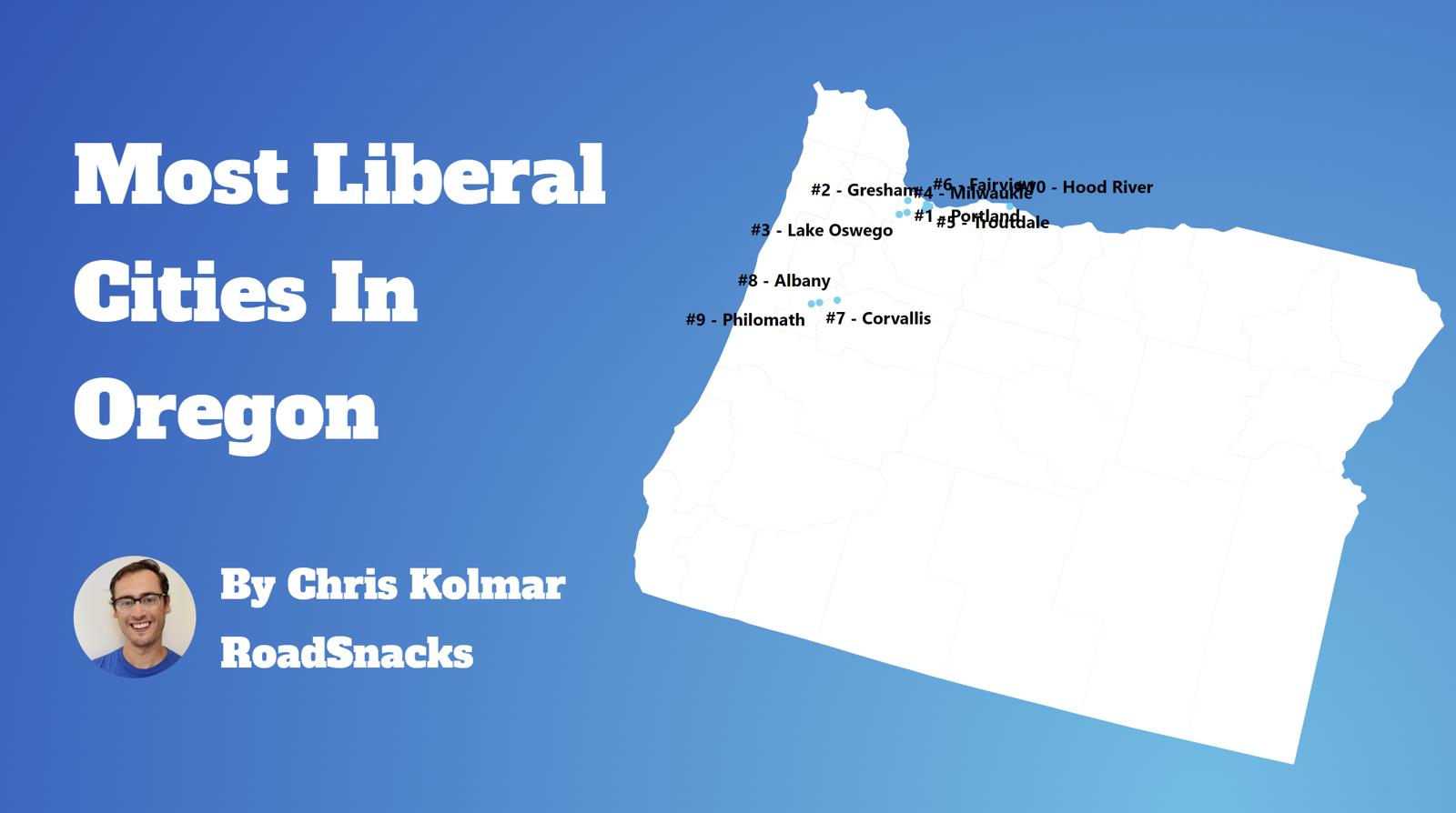 Most Liberal Cities In Oregon Map