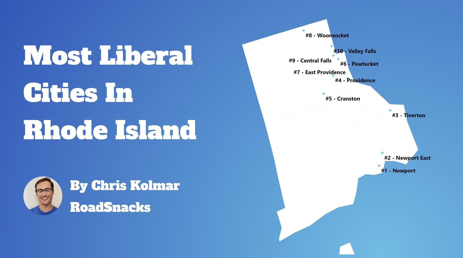 Most Liberal Cities In Rhode Island Map