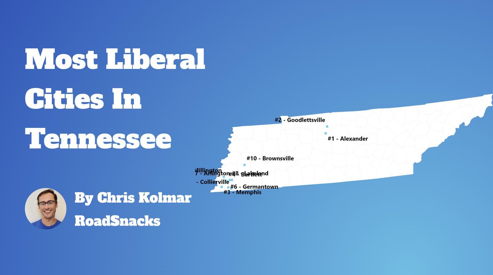 Most Liberal Cities In Tennessee Map