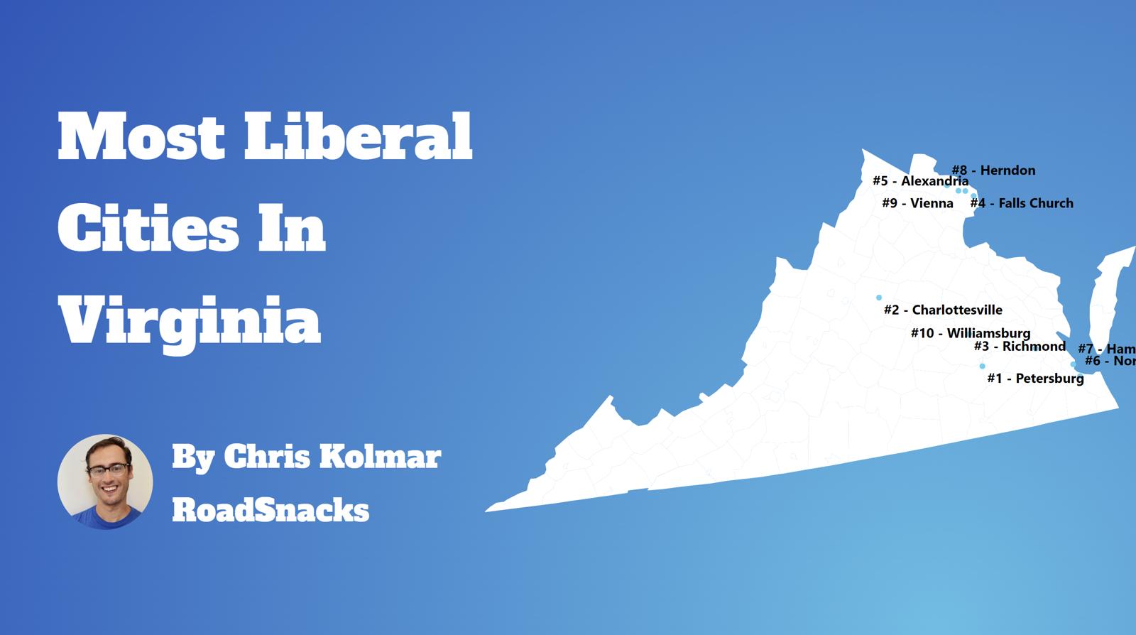 Most Liberal Cities In Virginia Map
