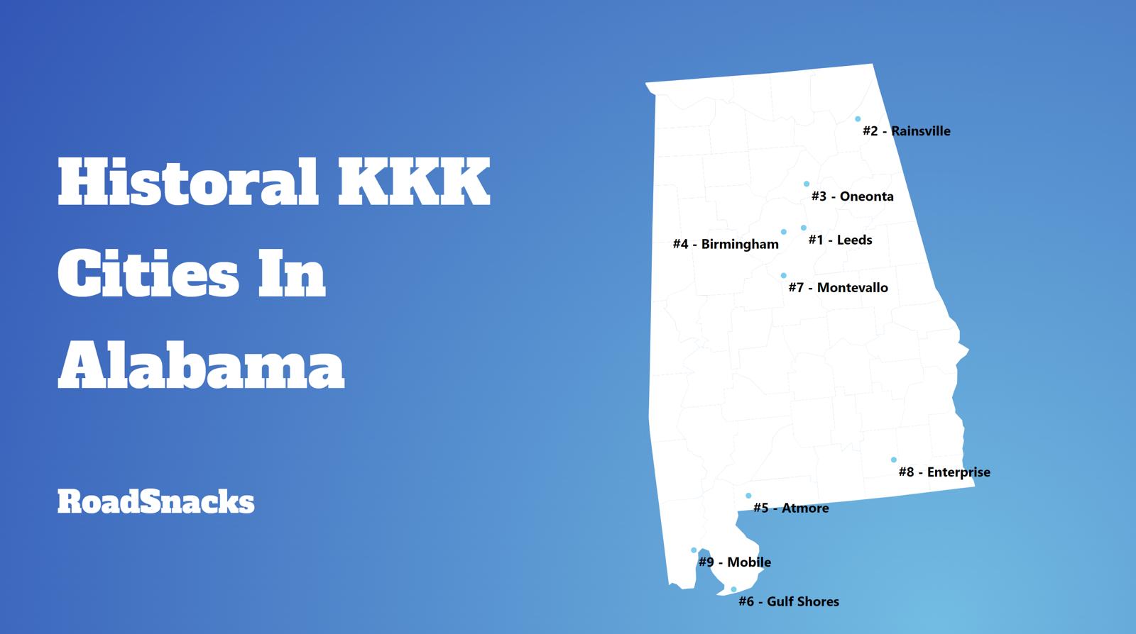 Most Racist Cities In Alabama Map