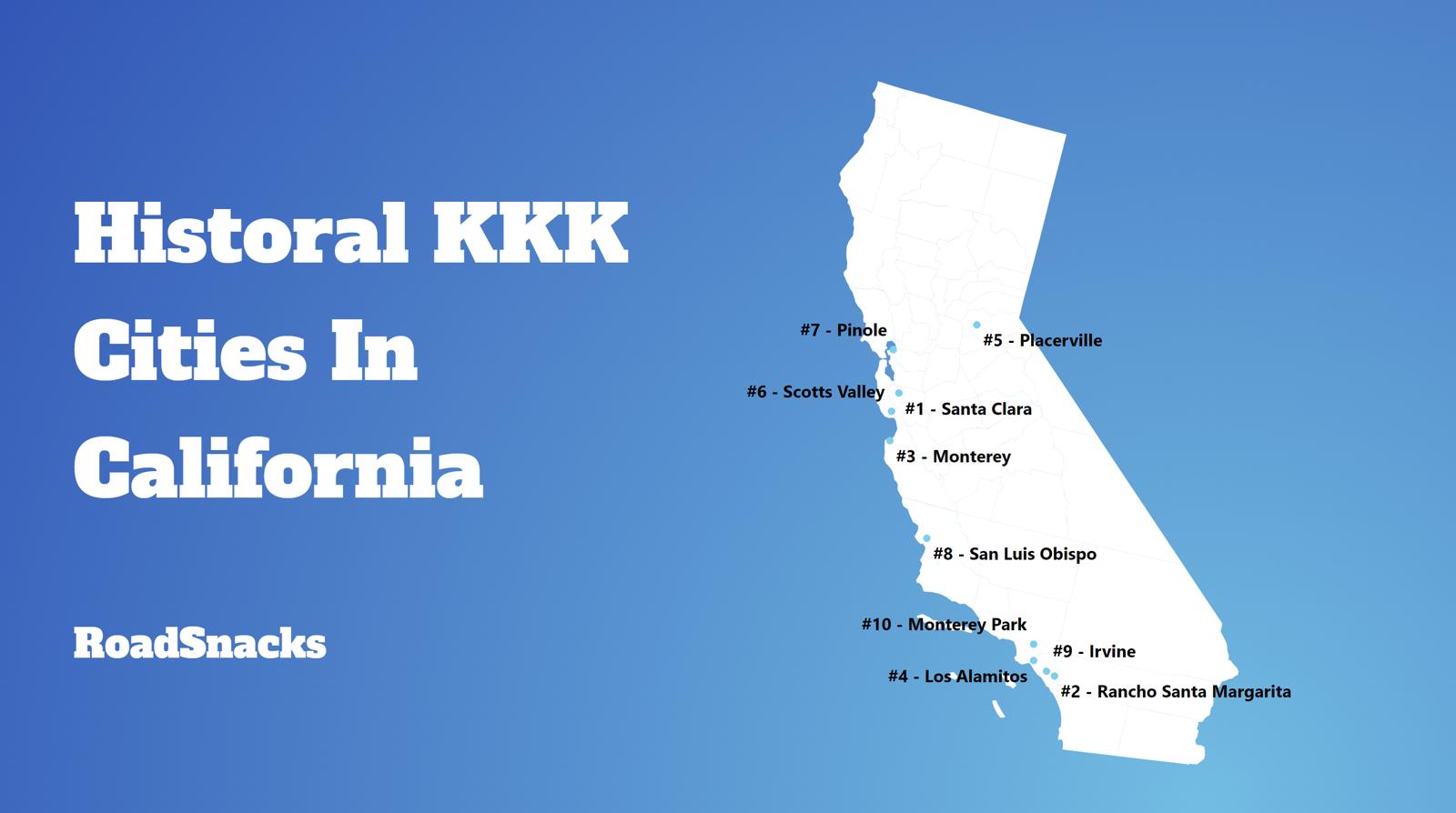 Most Racist Cities In California Map