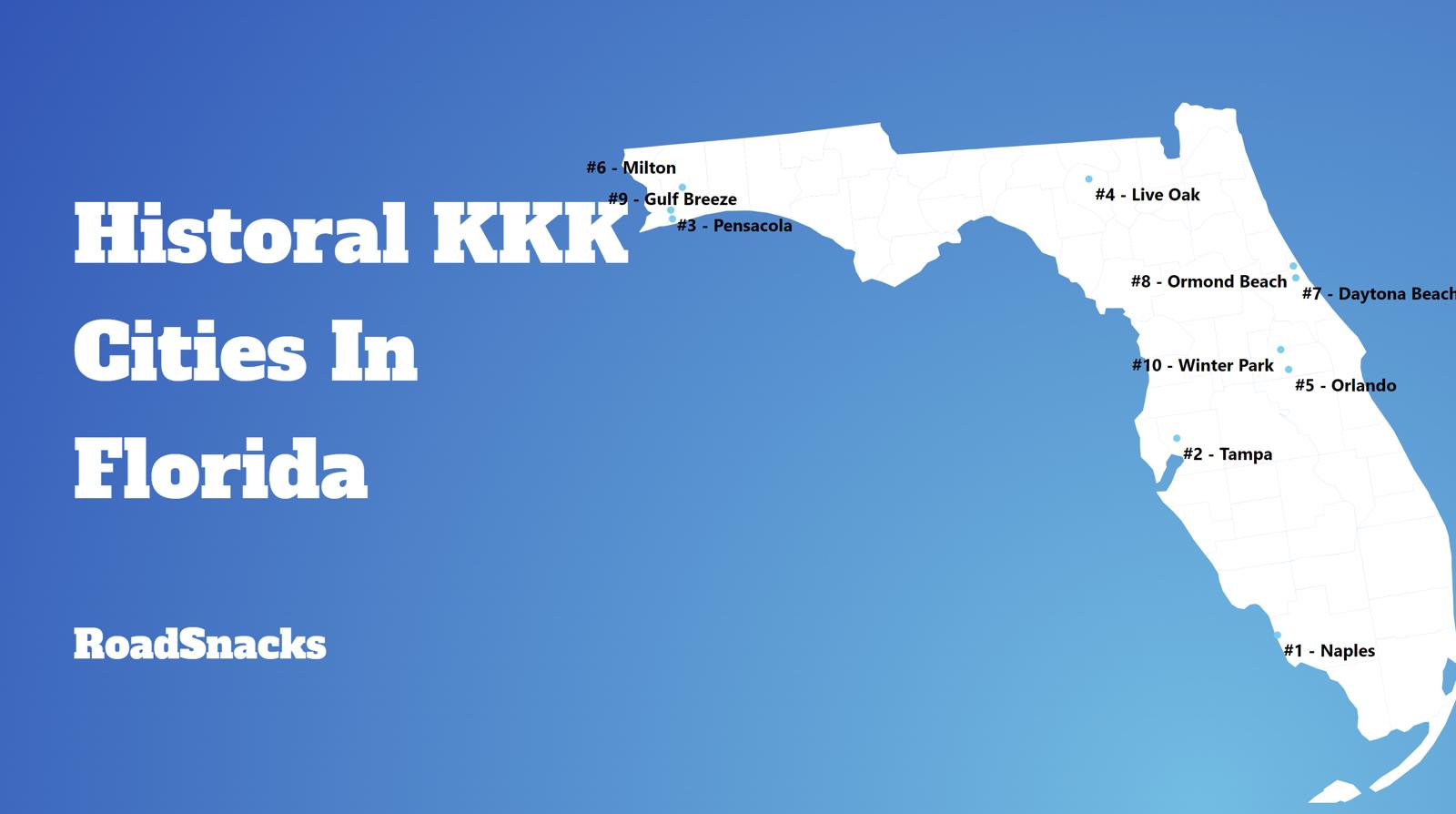 Most Racist Cities In Florida Map