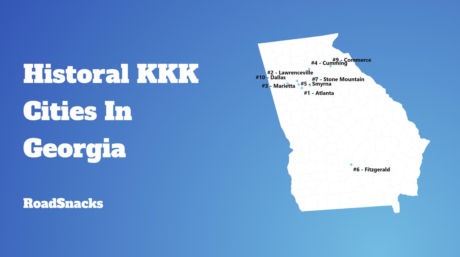 Most Racist Cities In Georgia Map
