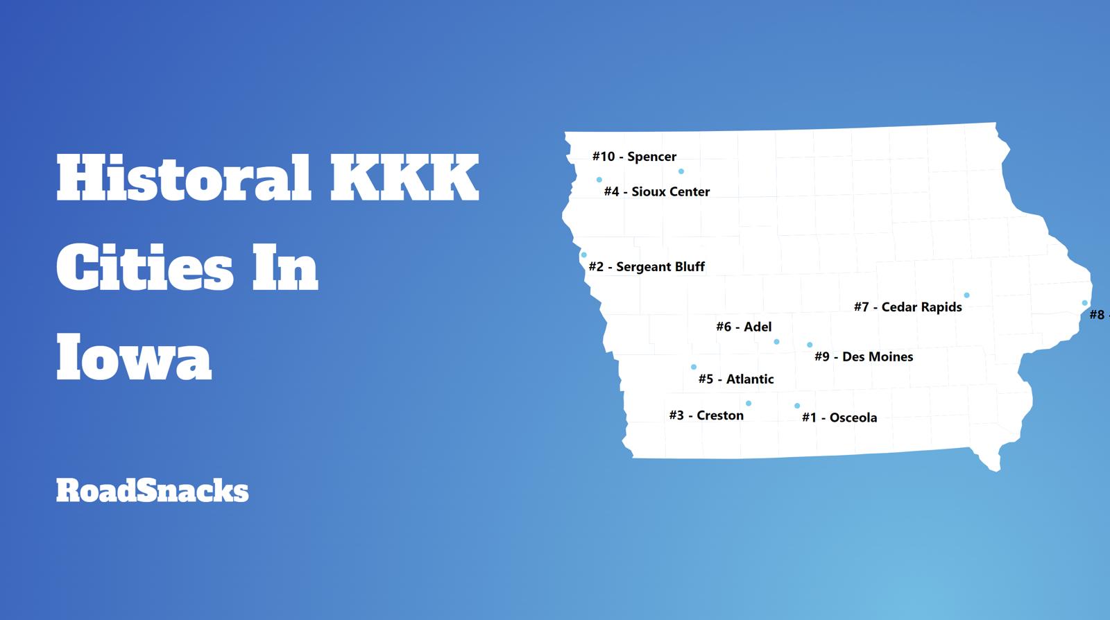 Most Racist Cities In Iowa Map