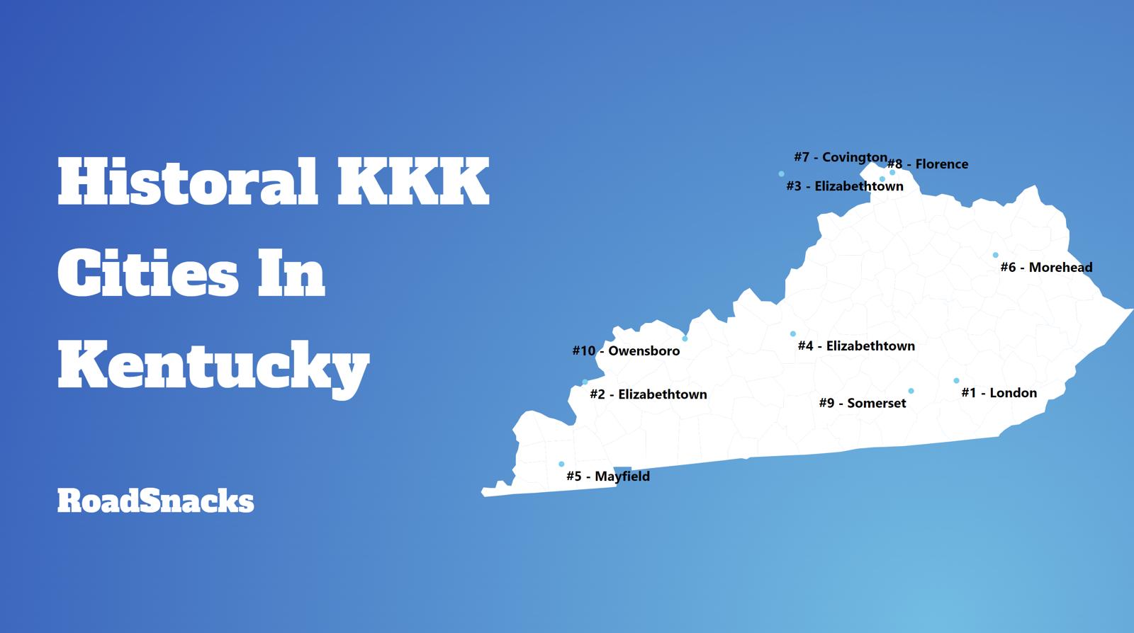 Most Racist Cities In Kentucky Map