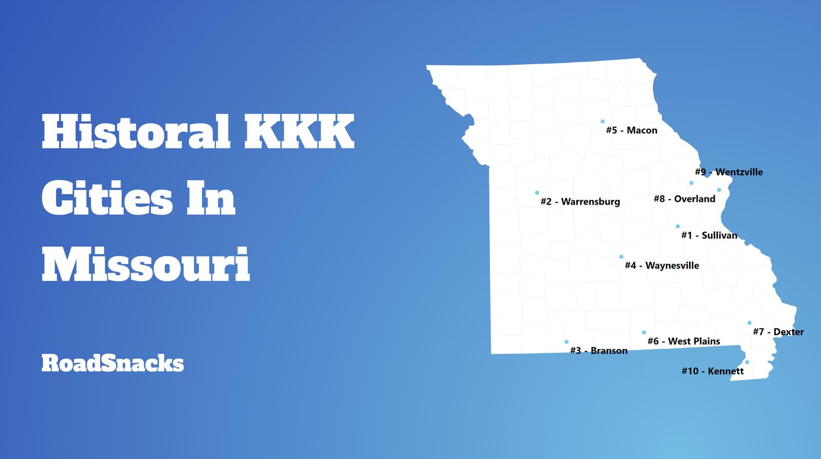 Most Racist Cities In Missouri Map