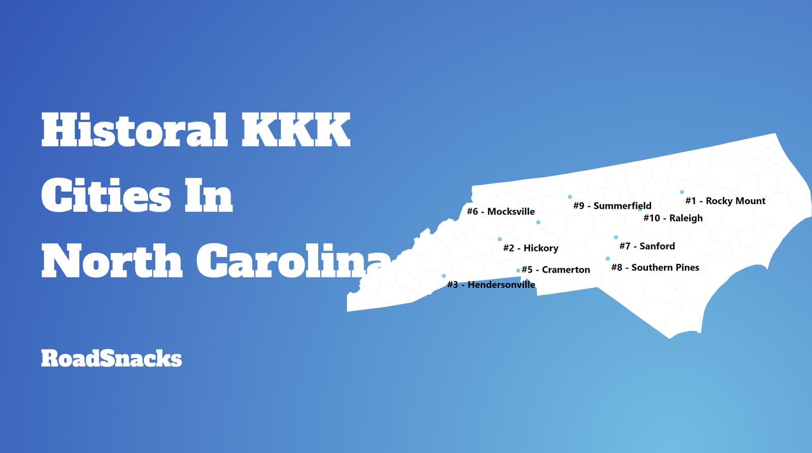 Most Racist Cities In North Carolina Map