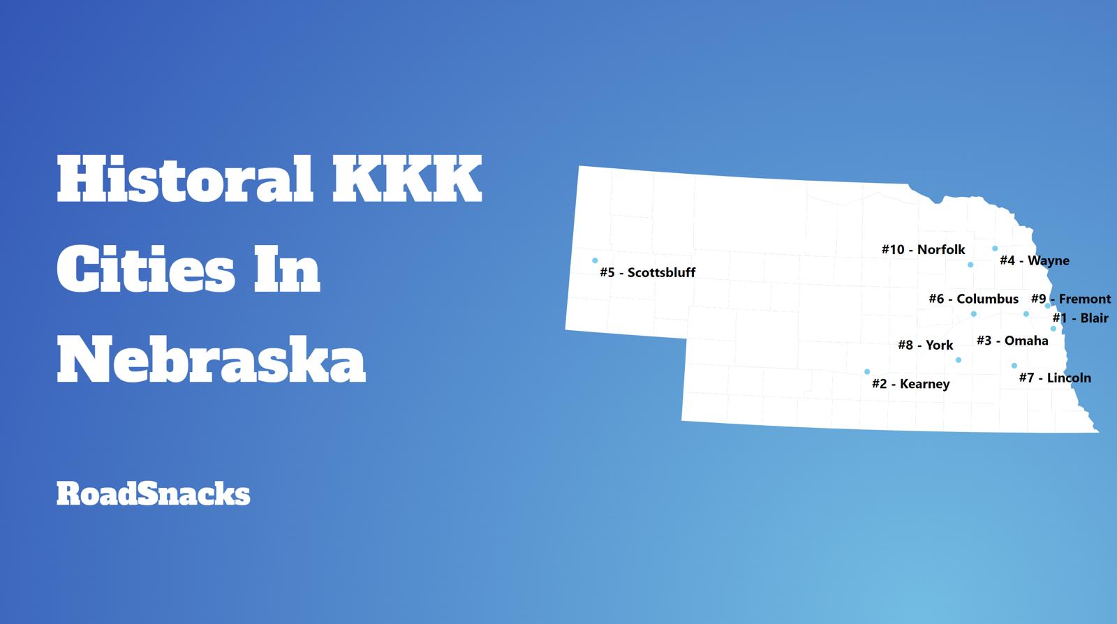 Most Racist Cities In Nebraska Map