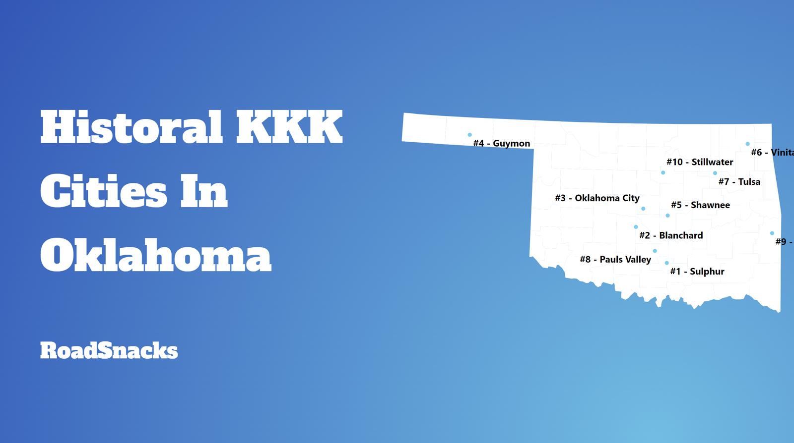 Most Racist Cities In Oklahoma Map