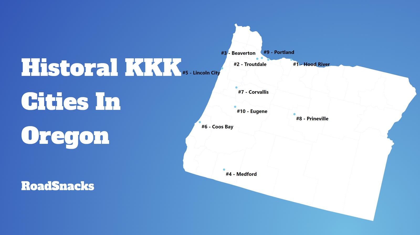 Most Racist Cities In Oregon Map