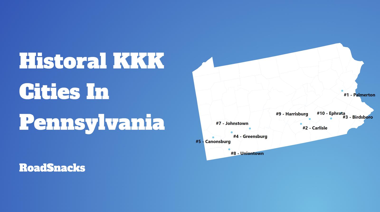 Most Racist Cities In Pennsylvania Map