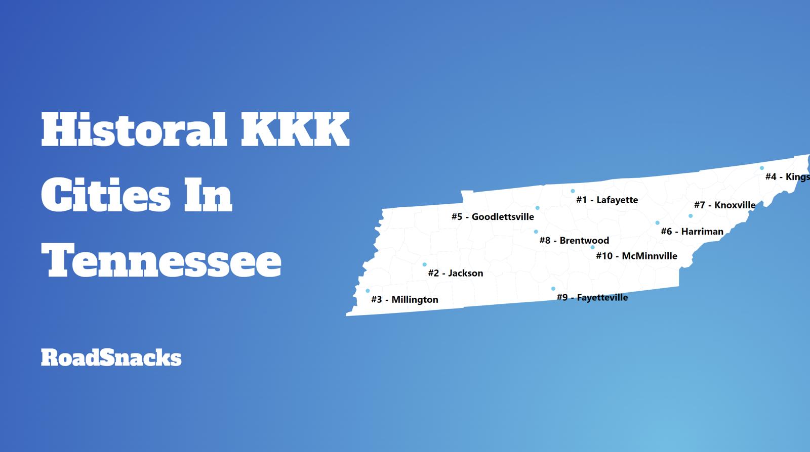 Most Racist Cities In Tennessee Map