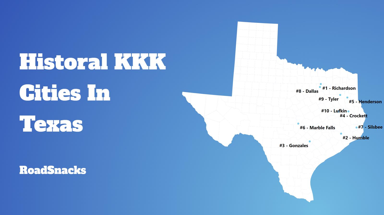 Most Racist Cities In Texas Map