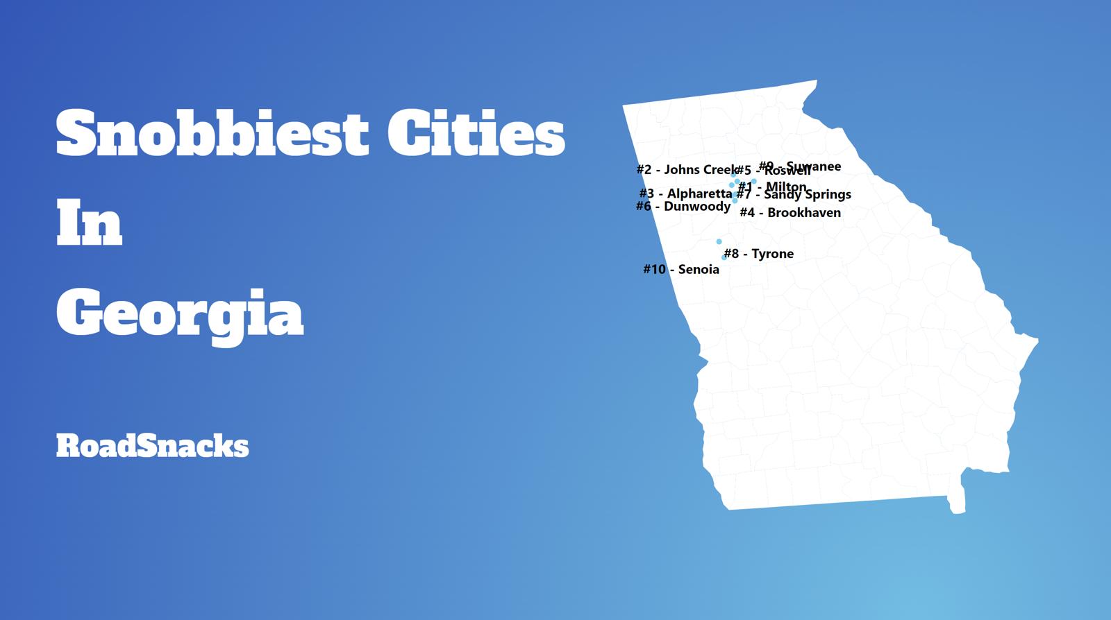 Snobbiest Cities In Georgia Map
