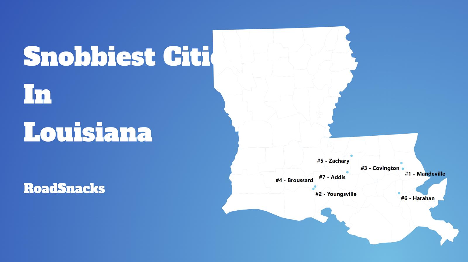 Snobbiest Cities In Louisiana Map