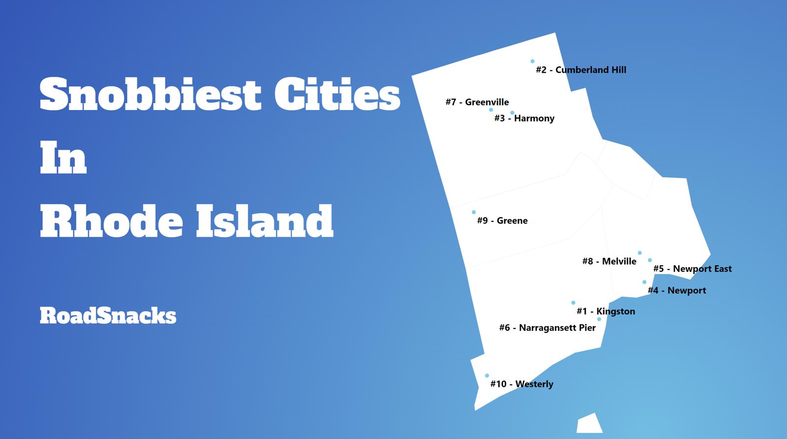 Snobbiest Cities In Rhode Island Map
