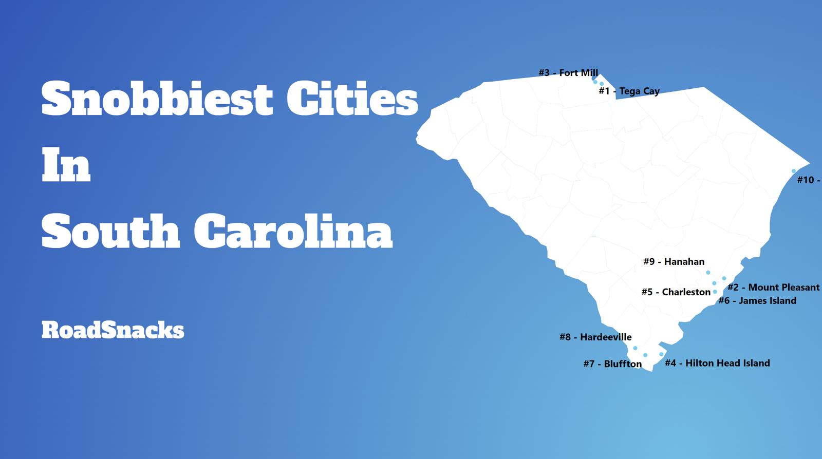 Snobbiest Cities In South Carolina Map