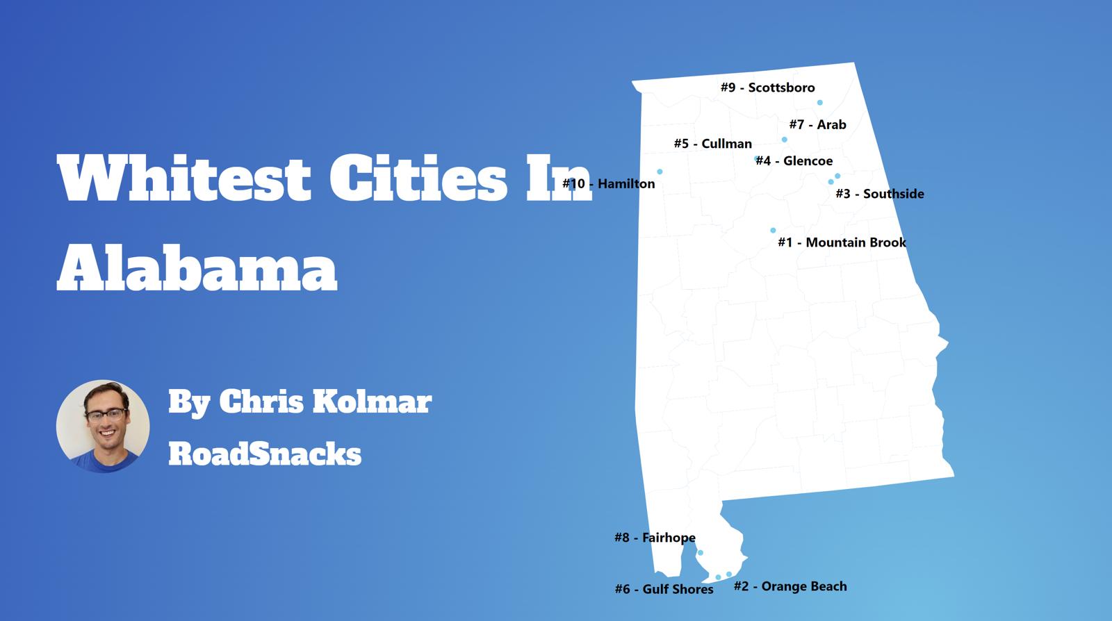 Cities With Highest White Population In Alabama Map