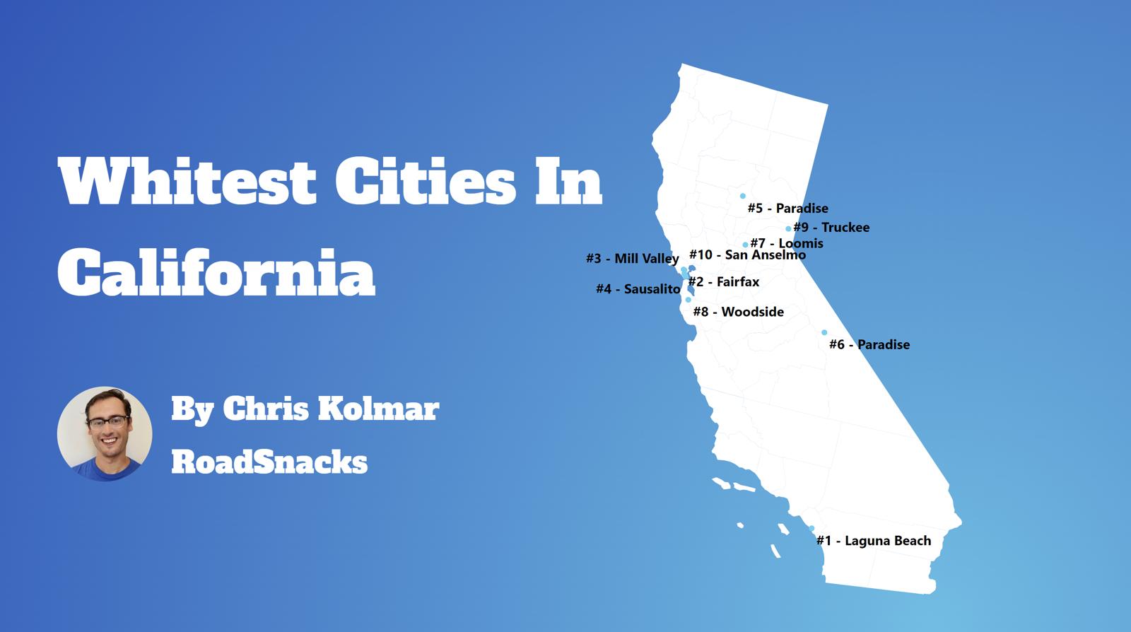 Cities With Highest White Population In California Map