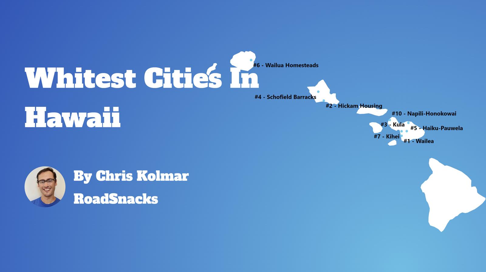 Cities With Highest White Population In Hawaii Map