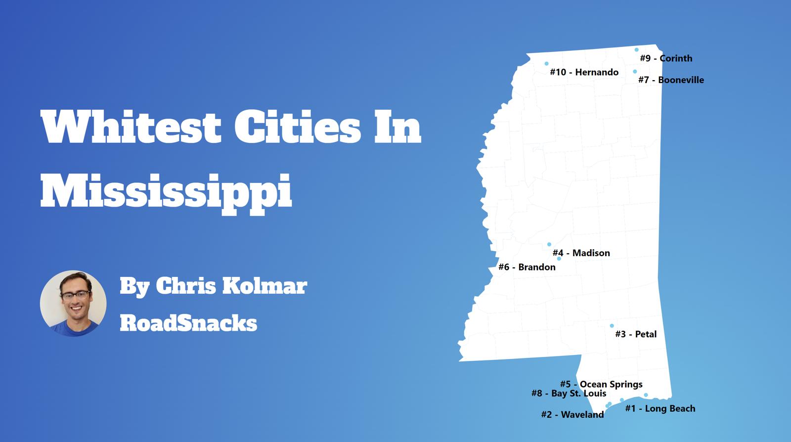 Cities With Highest White Population In Mississippi Map